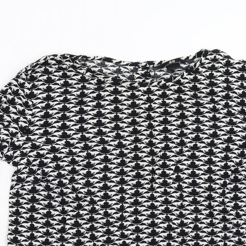 H&M Womens Multicoloured Animal Print  Basic Blouse Size 12