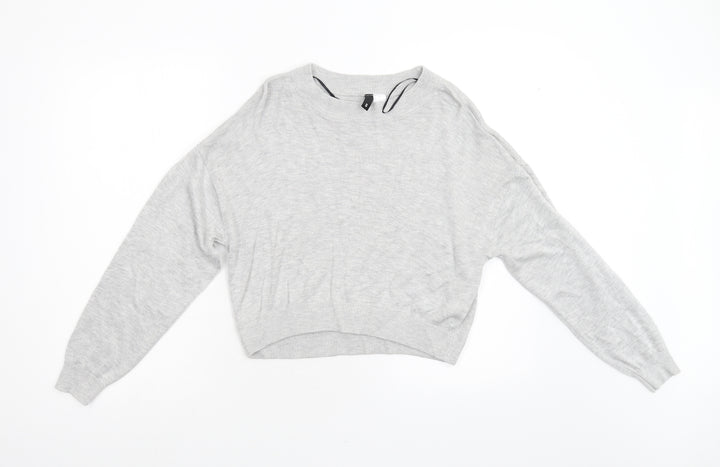 H&M Womens Grey Knit Pullover Jumper Size S