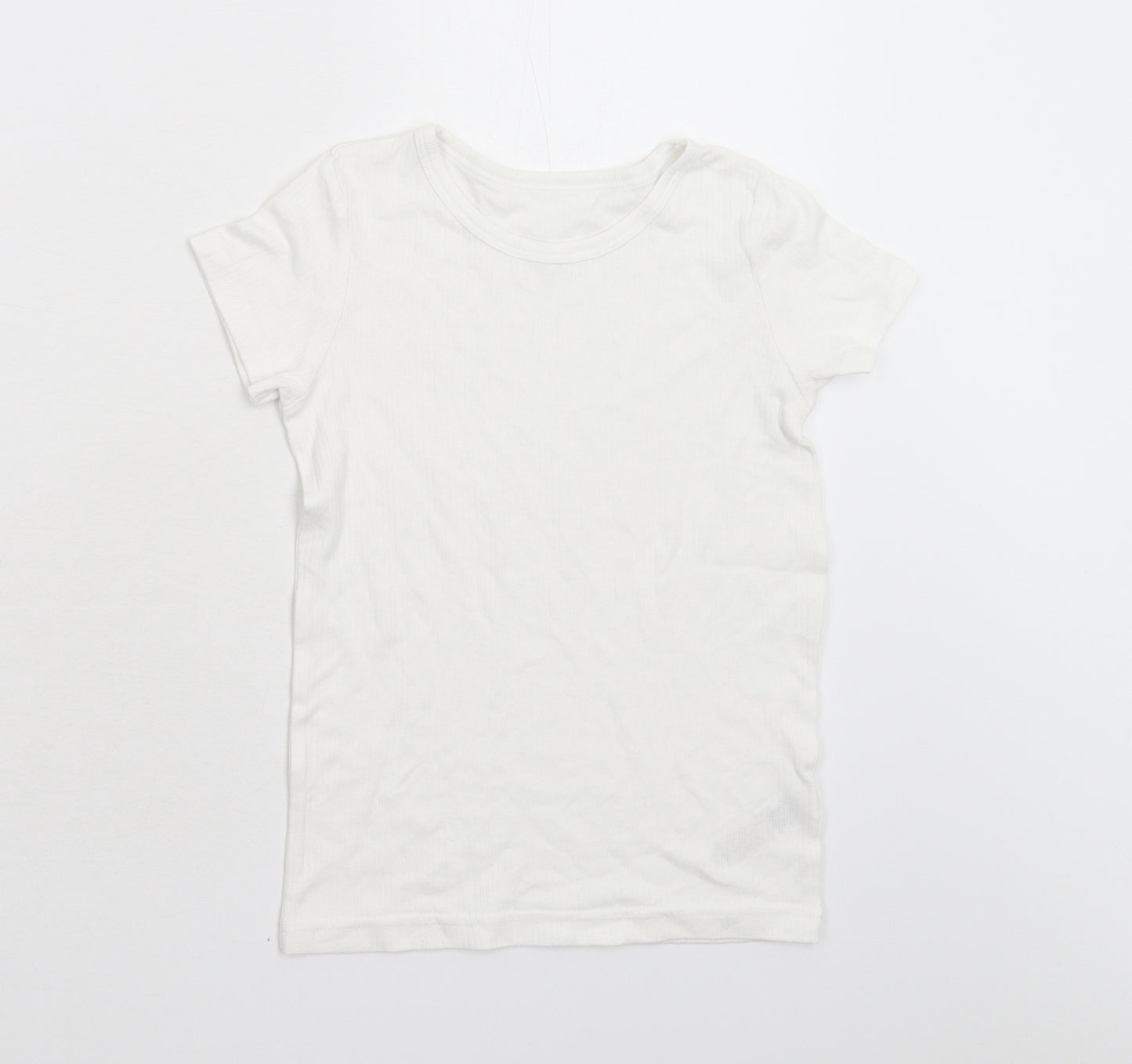 Primark Girls White   Basic T-Shirt Size 8-9 Years