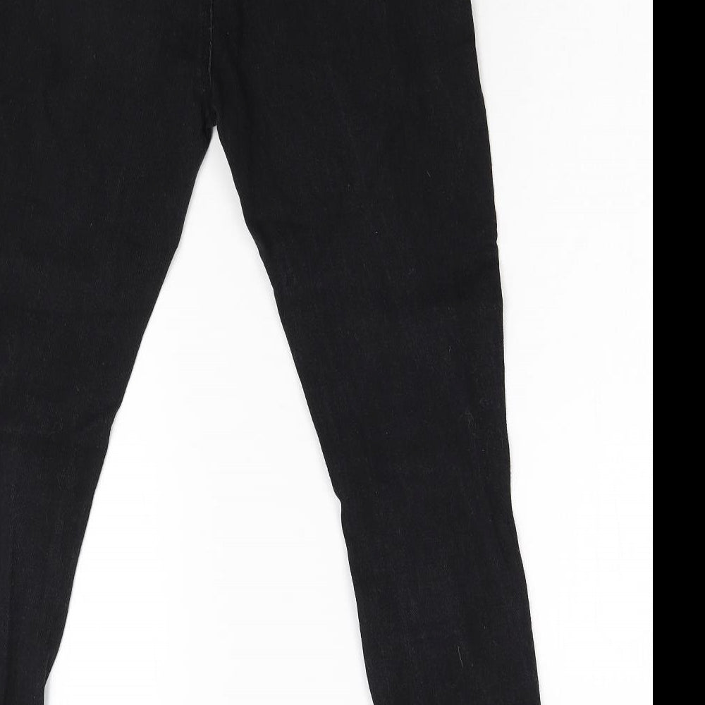 Top Trends Womens Black  Denim Skinny Jeans Size 12 L28 in
