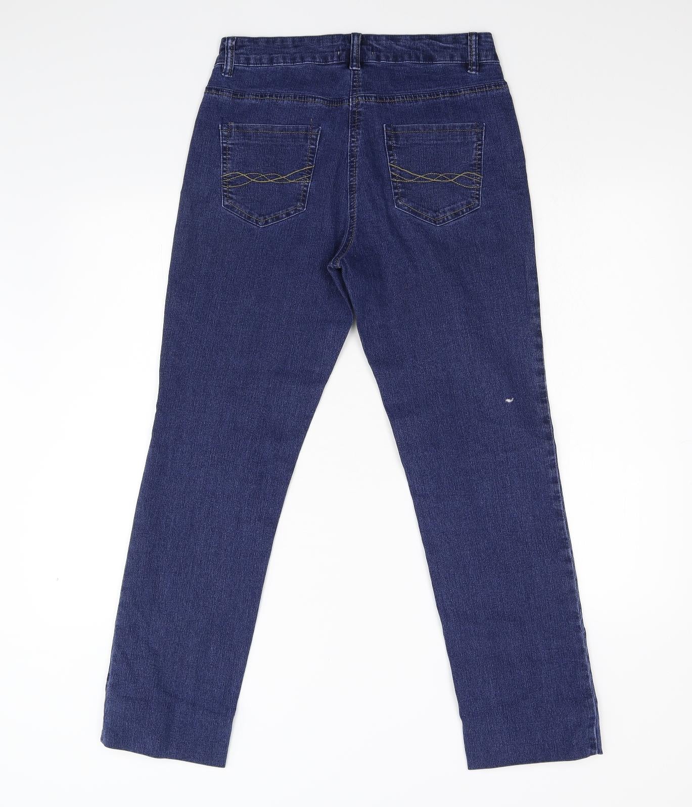 TU Womens Blue  Denim Straight Jeans Size 12 L28 in