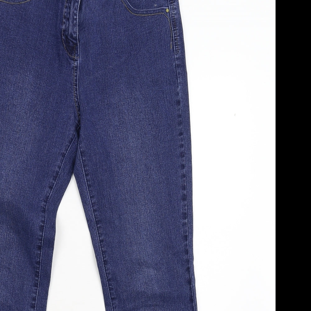 TU Womens Blue  Denim Straight Jeans Size 12 L28 in