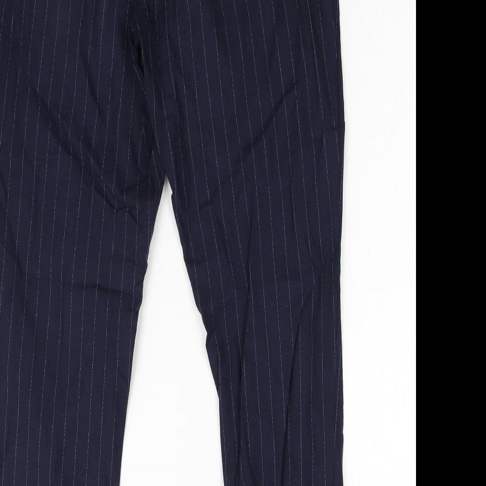 Selected Homme Mens Blue Striped  Trousers  Size 33 L32 in