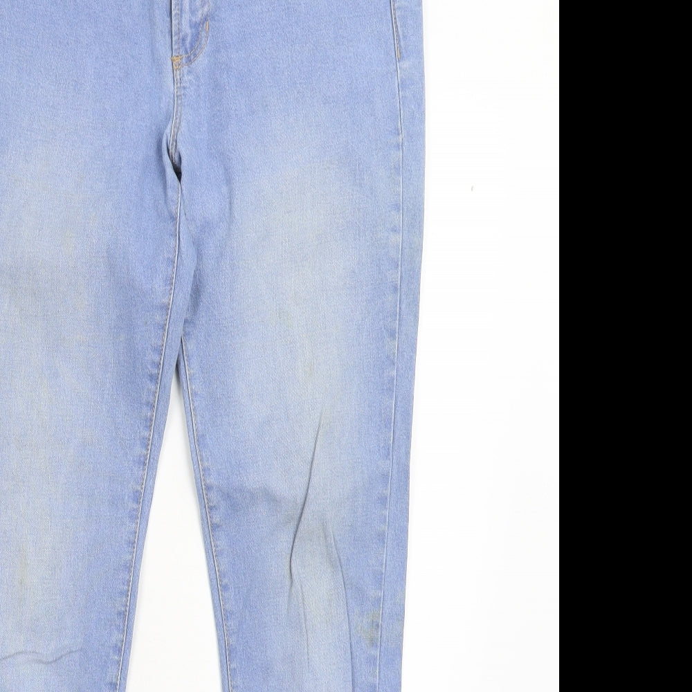 Zara Womens Blue  Denim Tapered Jeans Size 14 L31 in