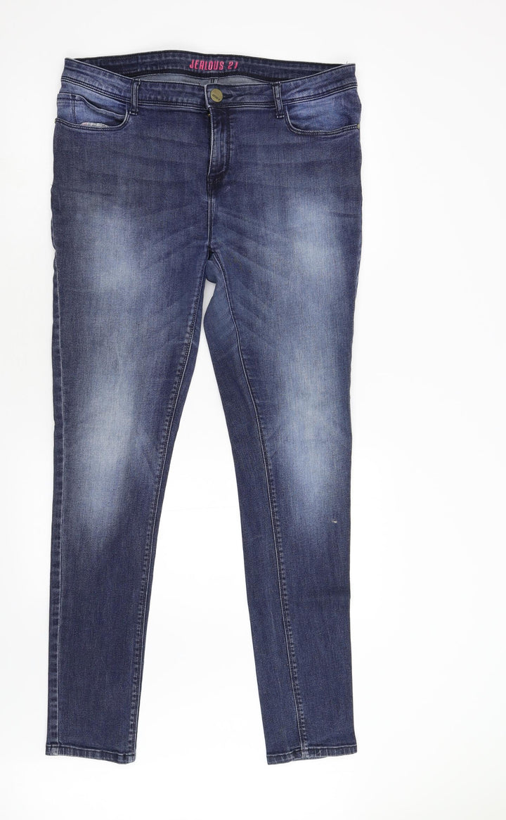 Jealous 21 Womens Blue Denim Skinny Jeans Size 36 L33 in
