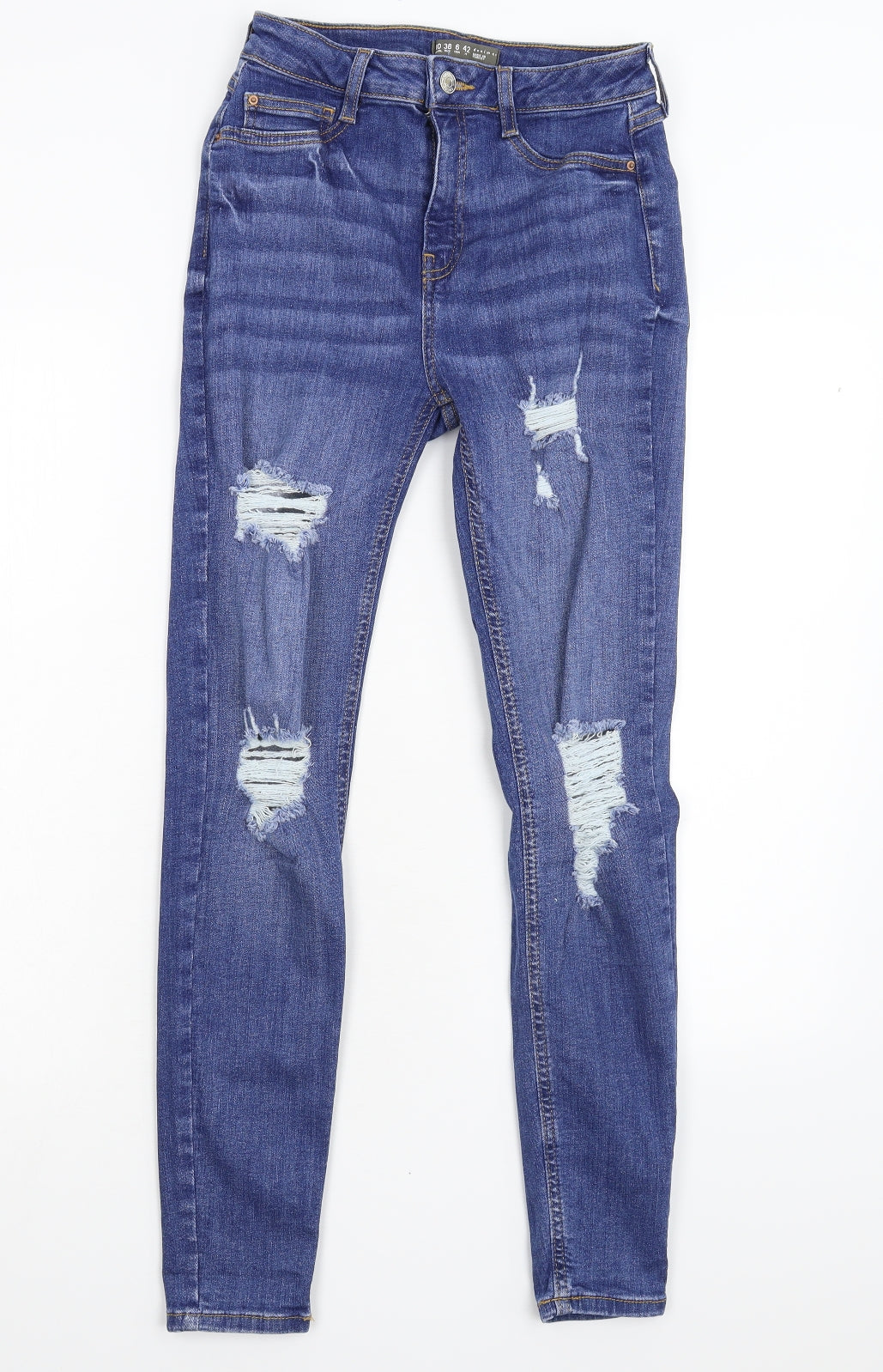 Primark Womens Blue  Denim Skinny Jeans Size 10 L28 in