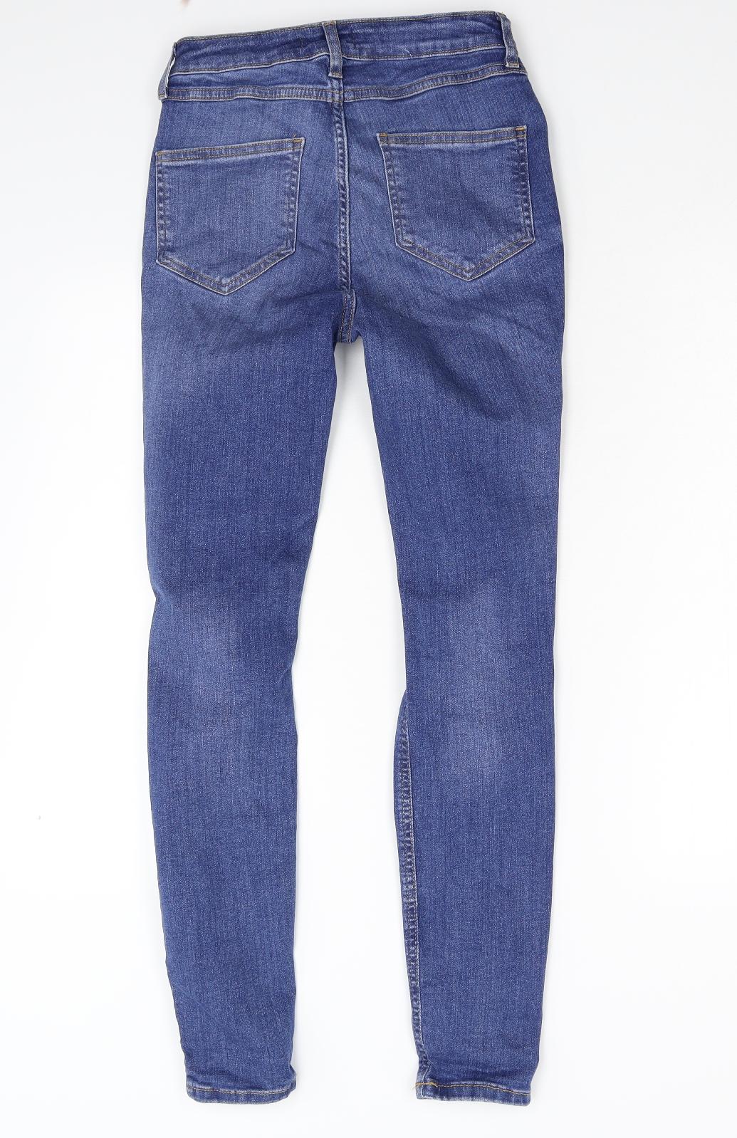 Primark Womens Blue  Denim Skinny Jeans Size 10 L28 in