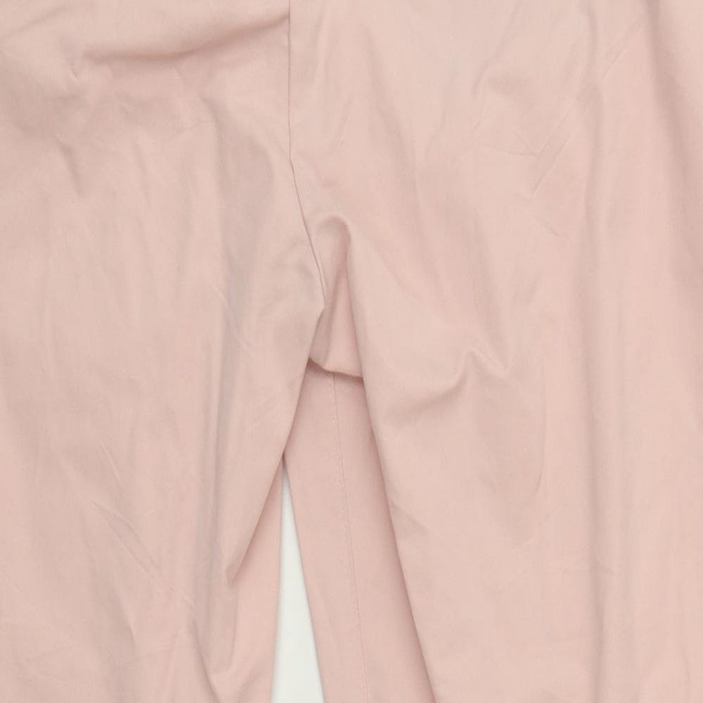 M&S Womens Pink   Chino Trousers Size 16 L26 in