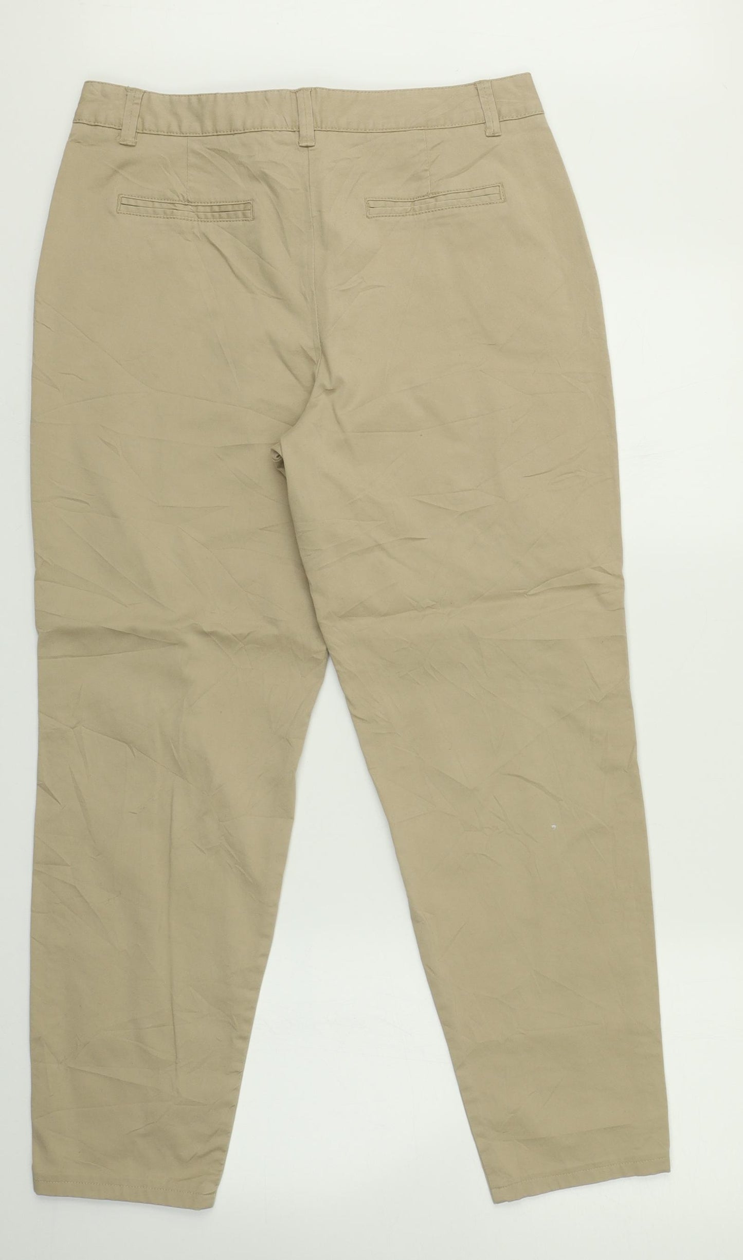 Papaya Womens Beige   Chino Trousers Size 14 L27 in