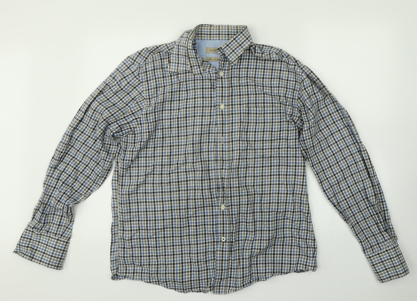 woolworths Mens Multicoloured Plaid   Button-Up Size M