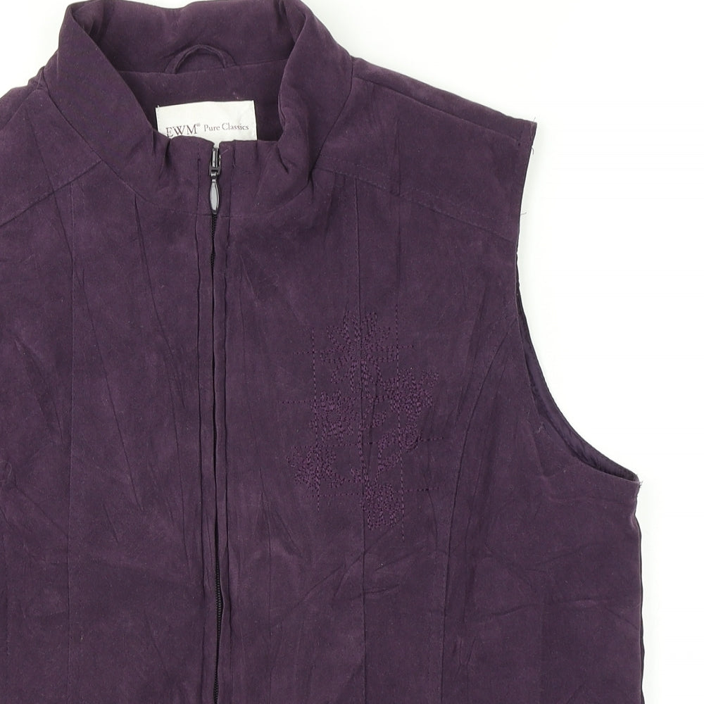 EMW Womens Purple   Vest Jumper Size M