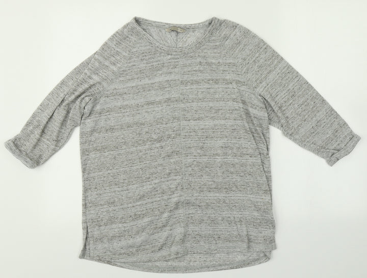 M&S Womens Grey Basic T-Shirt Size 14