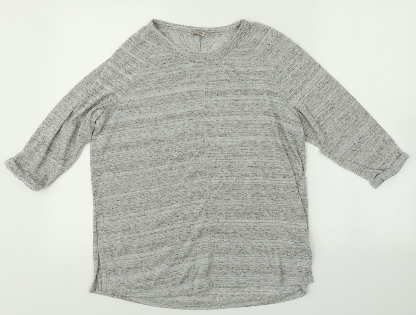 M&S Womens Grey   Basic T-Shirt Size 14