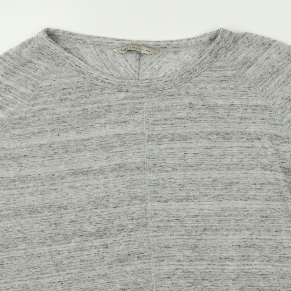 M&S Womens Grey   Basic T-Shirt Size 14