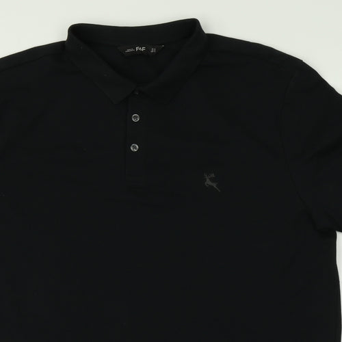 F&F Mens Black    Polo Size XL
