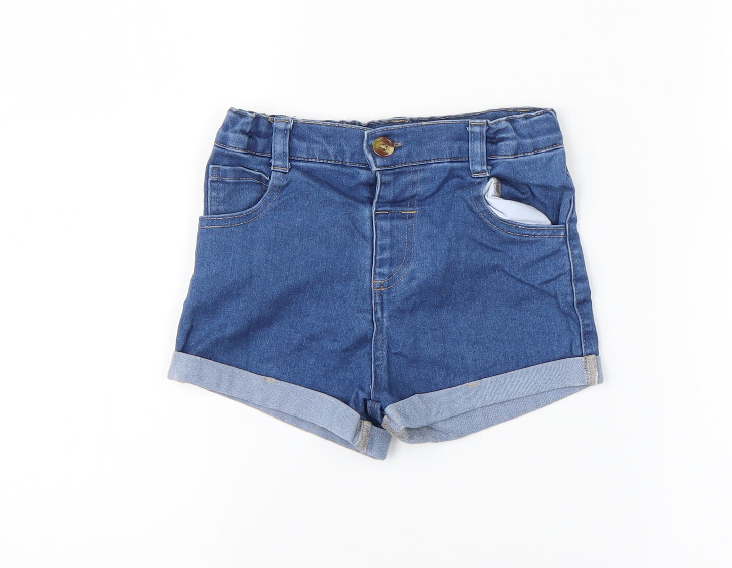Primark Girls Blue   Hot Pants Shorts Size 2-3 Years