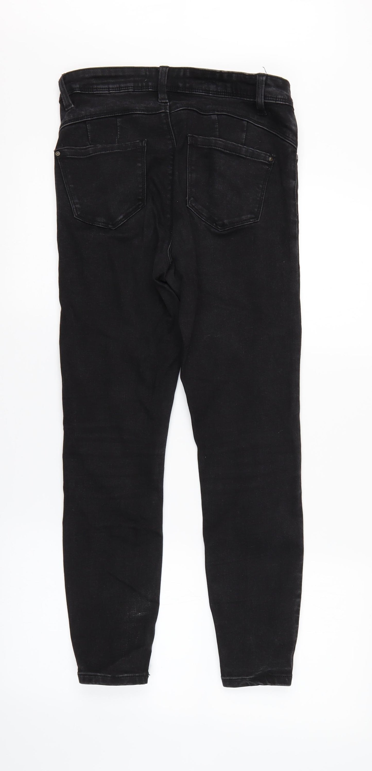 Denim Co. Womens Black   Straight Jeans Size 10 L28 in