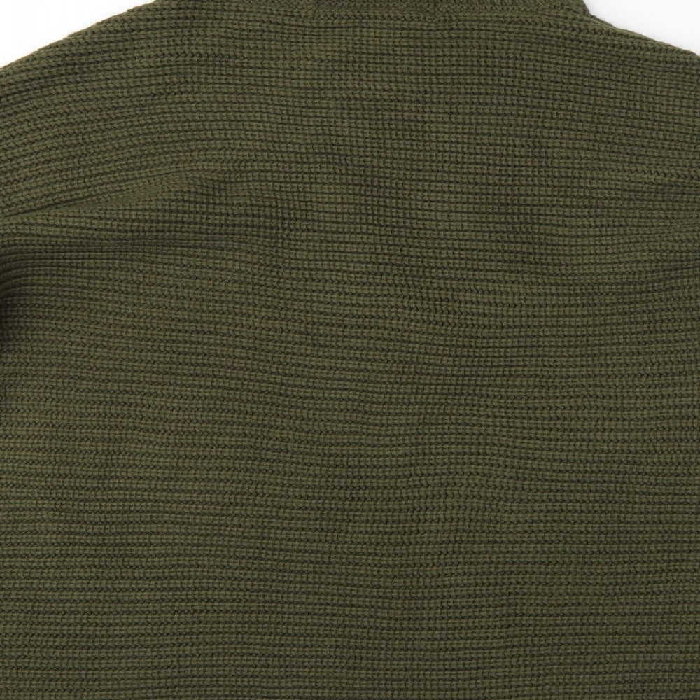 VERO MODA Womens Green Striped  Pullover Jumper Size S