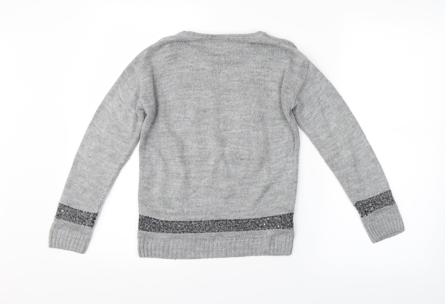 George Girls Grey   Pullover Jumper Size 5-6 Years