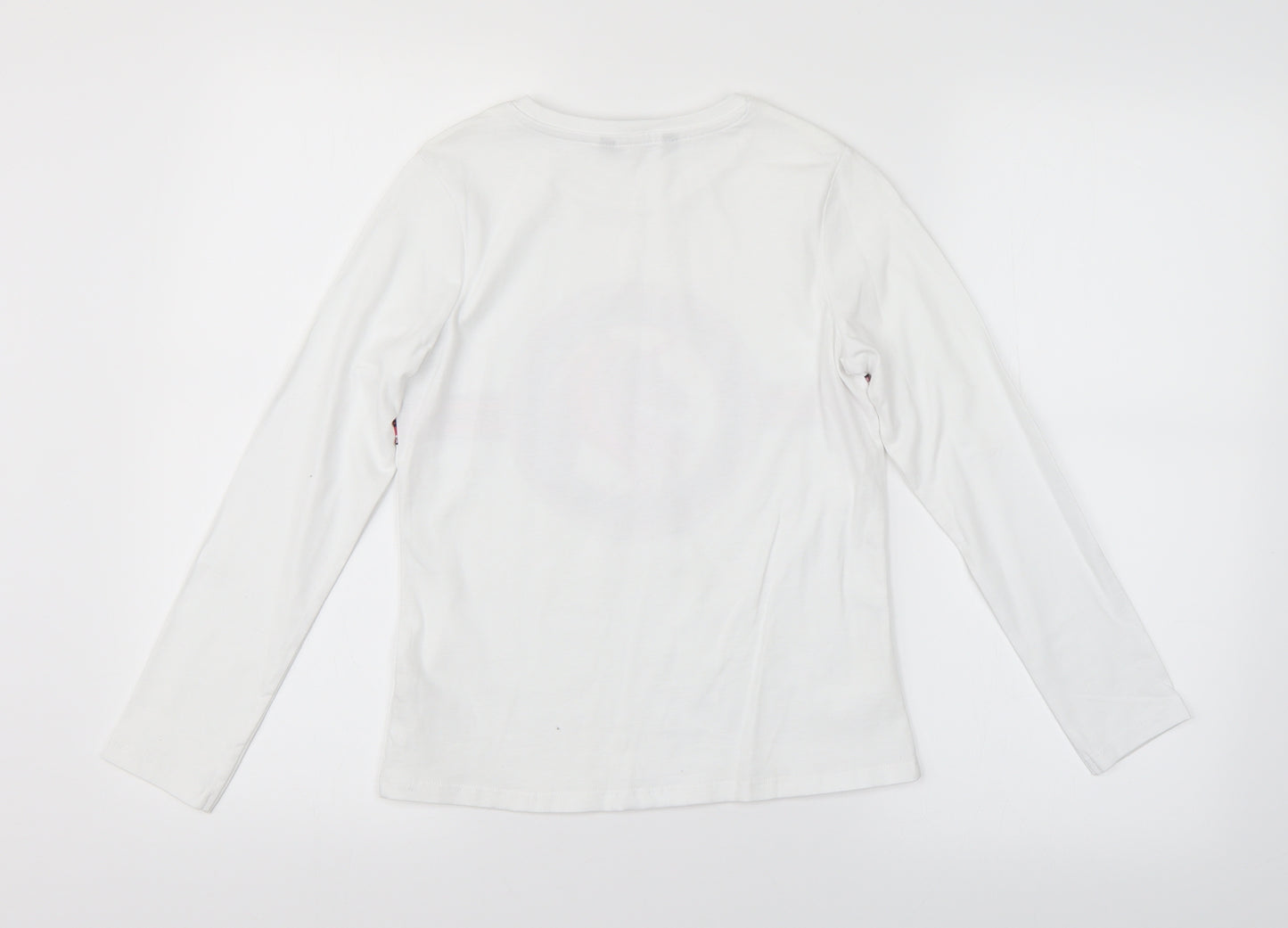 George Girls White   Basic T-Shirt Size 9-10 Years  - Unicorn