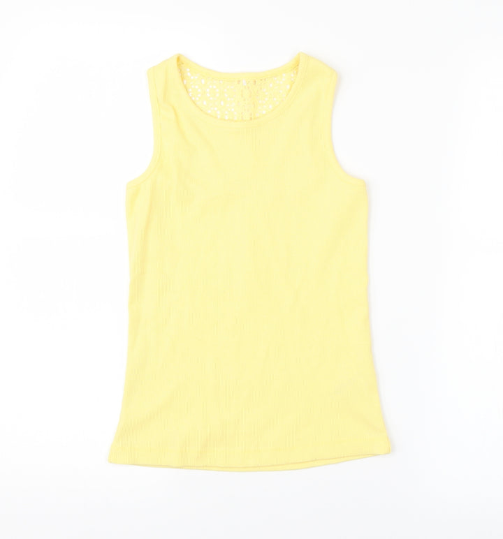 George Girls Yellow Basic Tank Size 8-9 Years