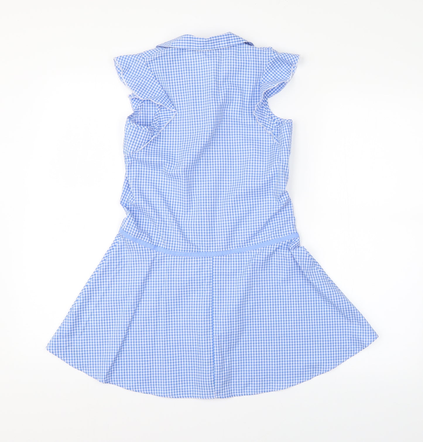 George Girls Blue Check  A-Line  Size 7-8 Years  - School uniform