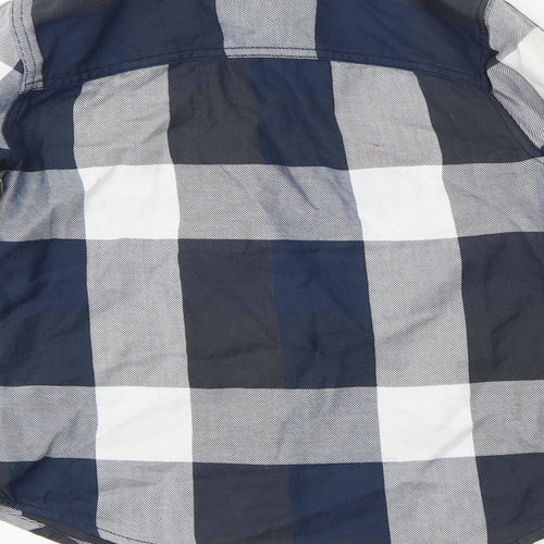 F&F Boys Blue Check  Basic Button-Up Size 7-8 Years