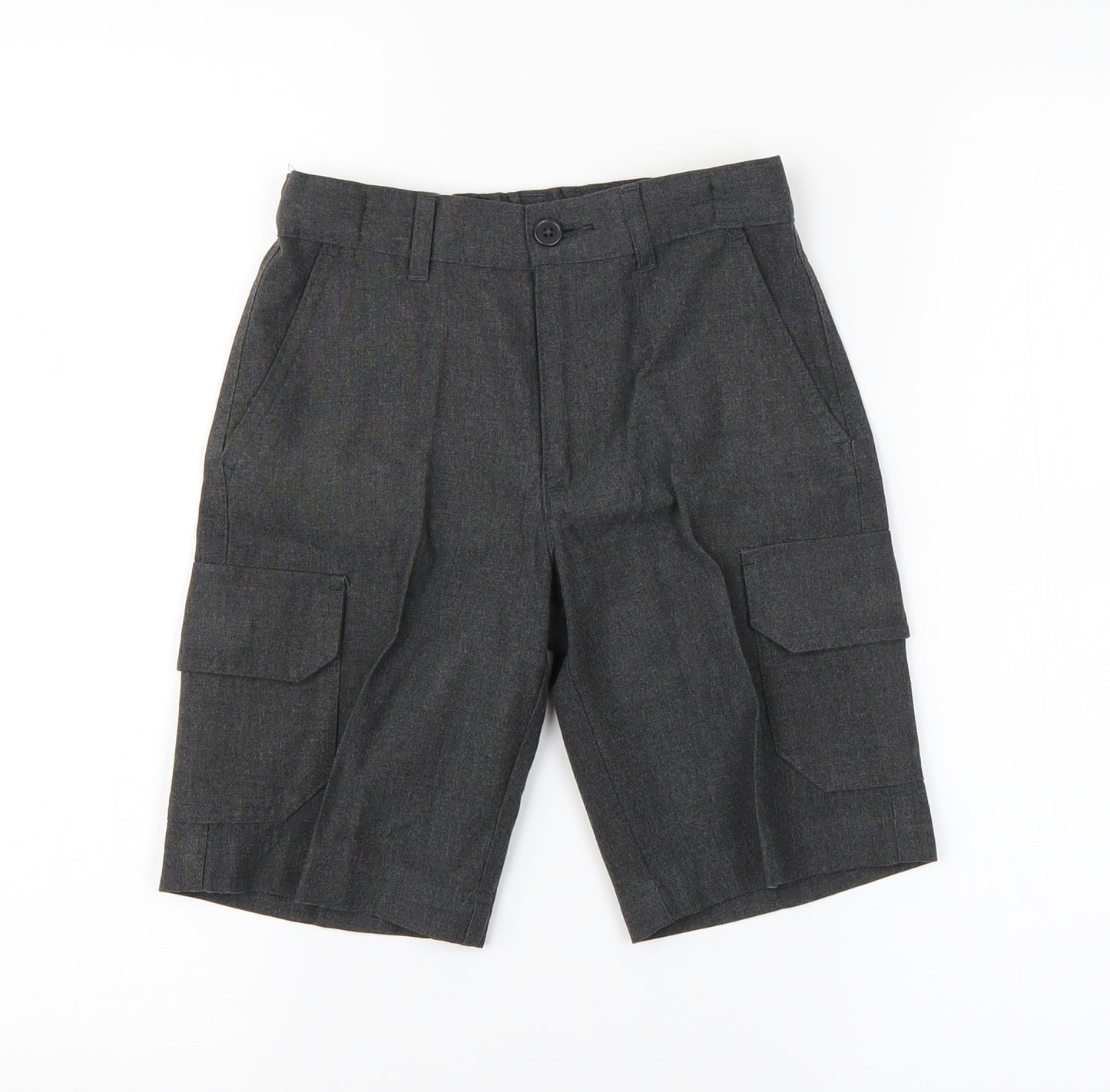 Nutmeg Boys Grey   Cargo Shorts Size 7-8 Years - School uniform