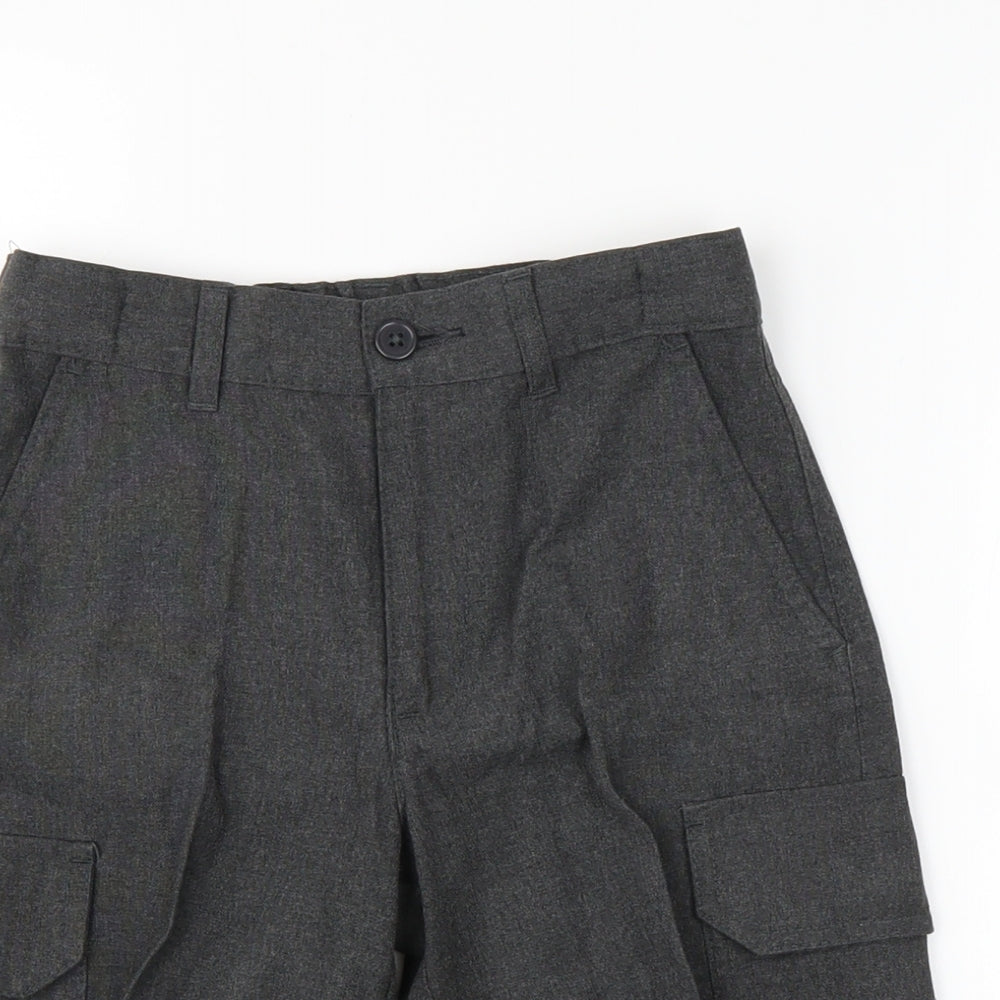 Nutmeg Boys Grey   Cargo Shorts Size 7-8 Years - School uniform