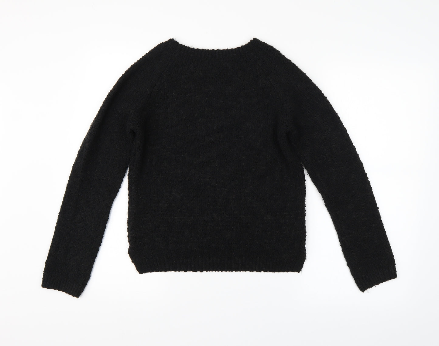 NEXT Girls Black   Pullover Jumper Size 12 Years  - Star