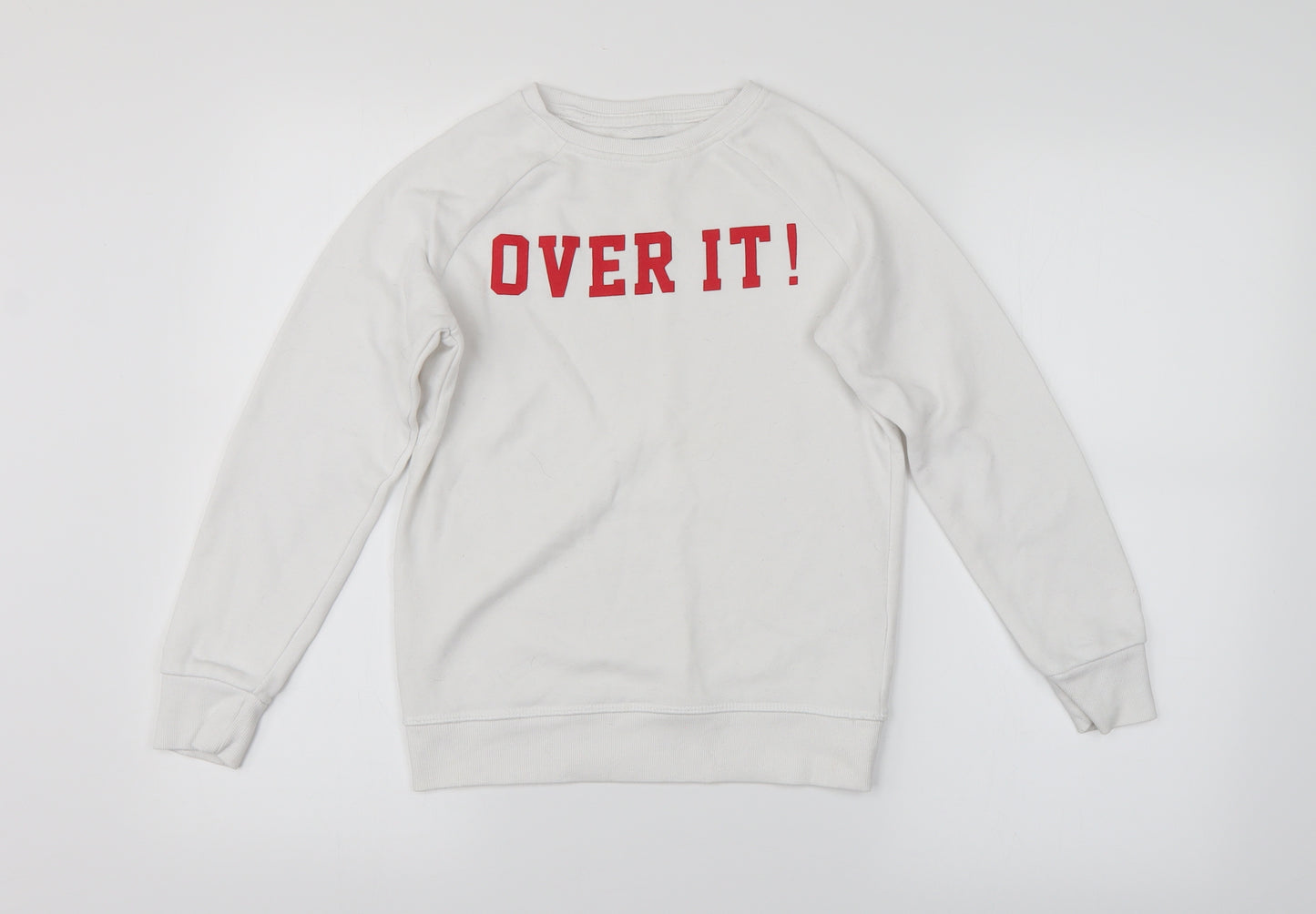 Primark Girls White   Pullover Jumper Size 10-11 Years  - Over it!