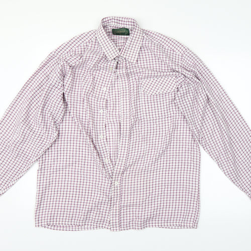 Oxford Mens Multicoloured Check   Button-Up Size L
