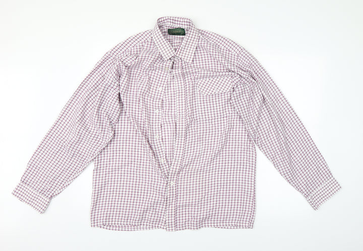 Oxford Mens Multicoloured Check   Button-Up Size L