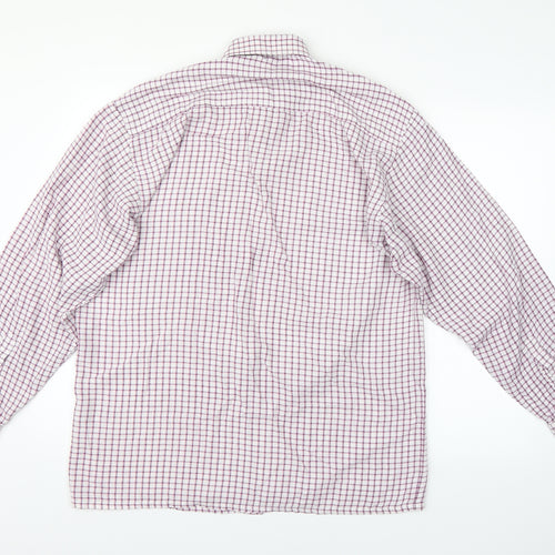 Oxford Mens Multicoloured Check   Button-Up Size L