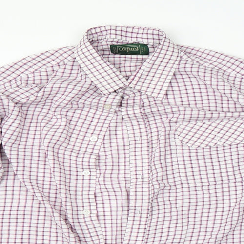 Oxford Mens Multicoloured Check   Button-Up Size L