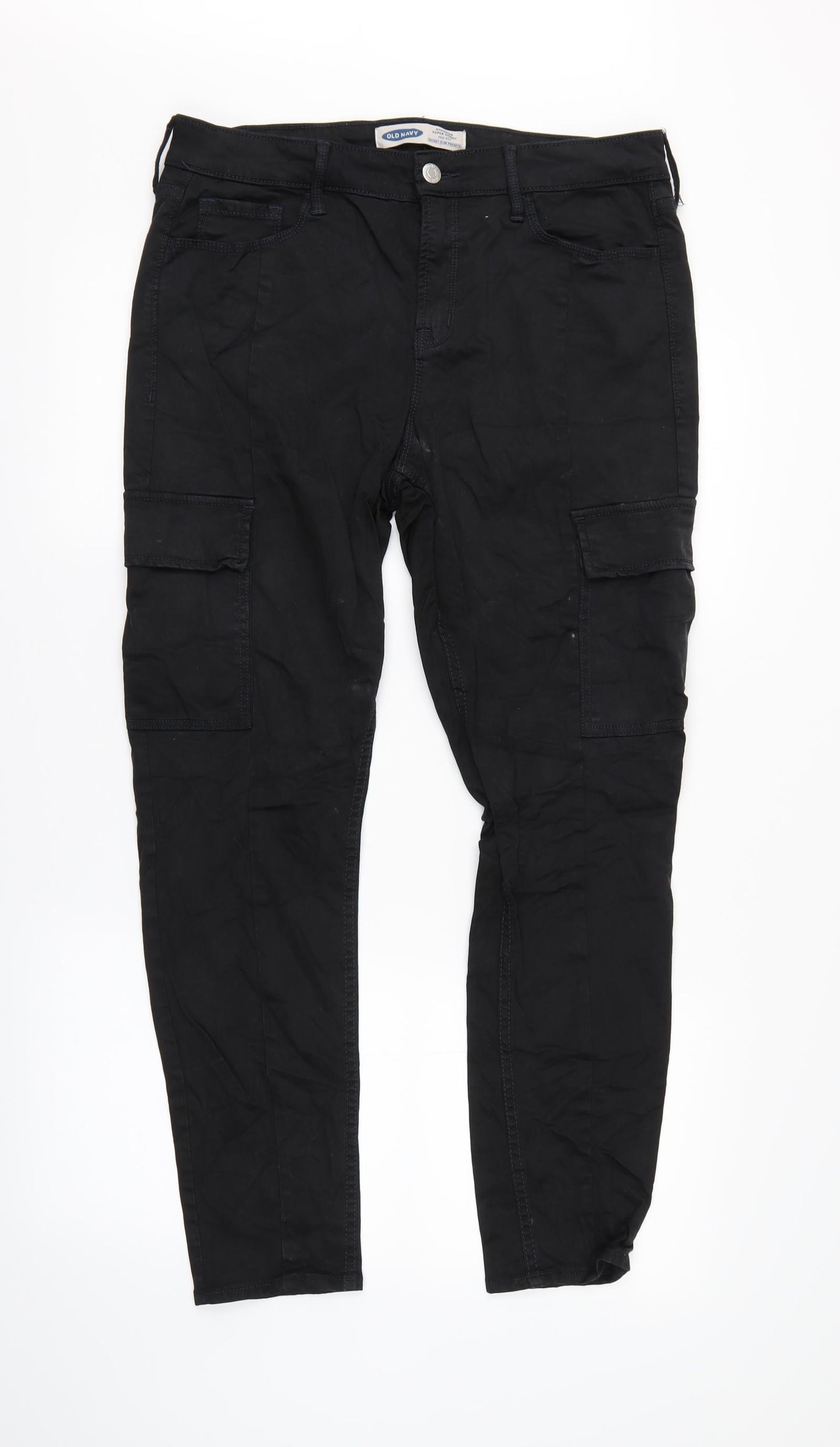 Old Navy Womens Black   Cargo Trousers Size 12 L28 in - Super skinny