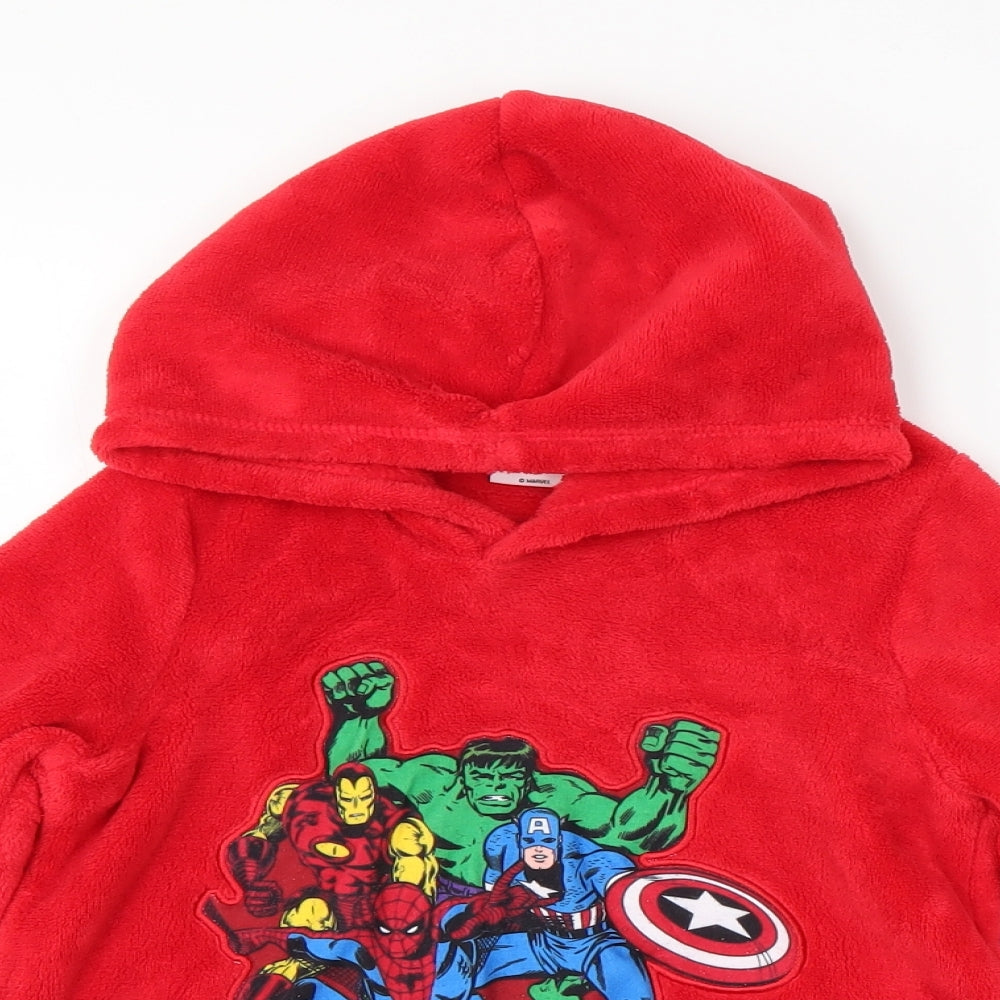 Marvel Boys Red   Pullover Hoodie Size 7 Years  - Marvel