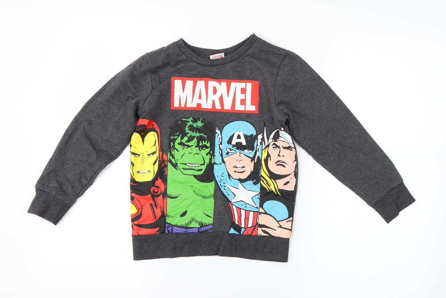 Marvel Boys Grey   Pullover Jumper Size 6 Years  - Marvel
