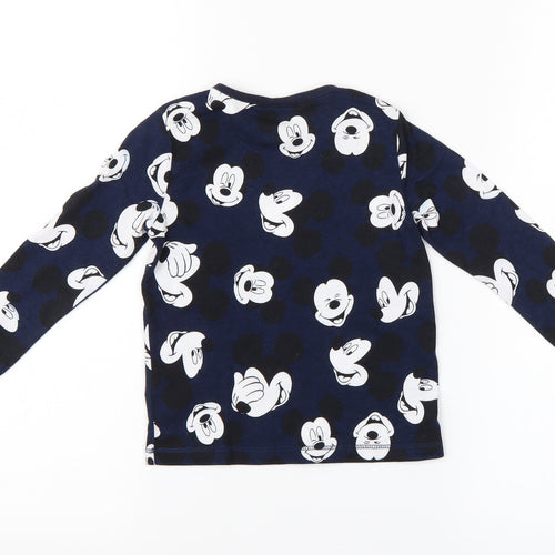 Disney Baby Baby Blue Animal Print  Basic T-Shirt Size 12-18 Months  - Mickey Mouse