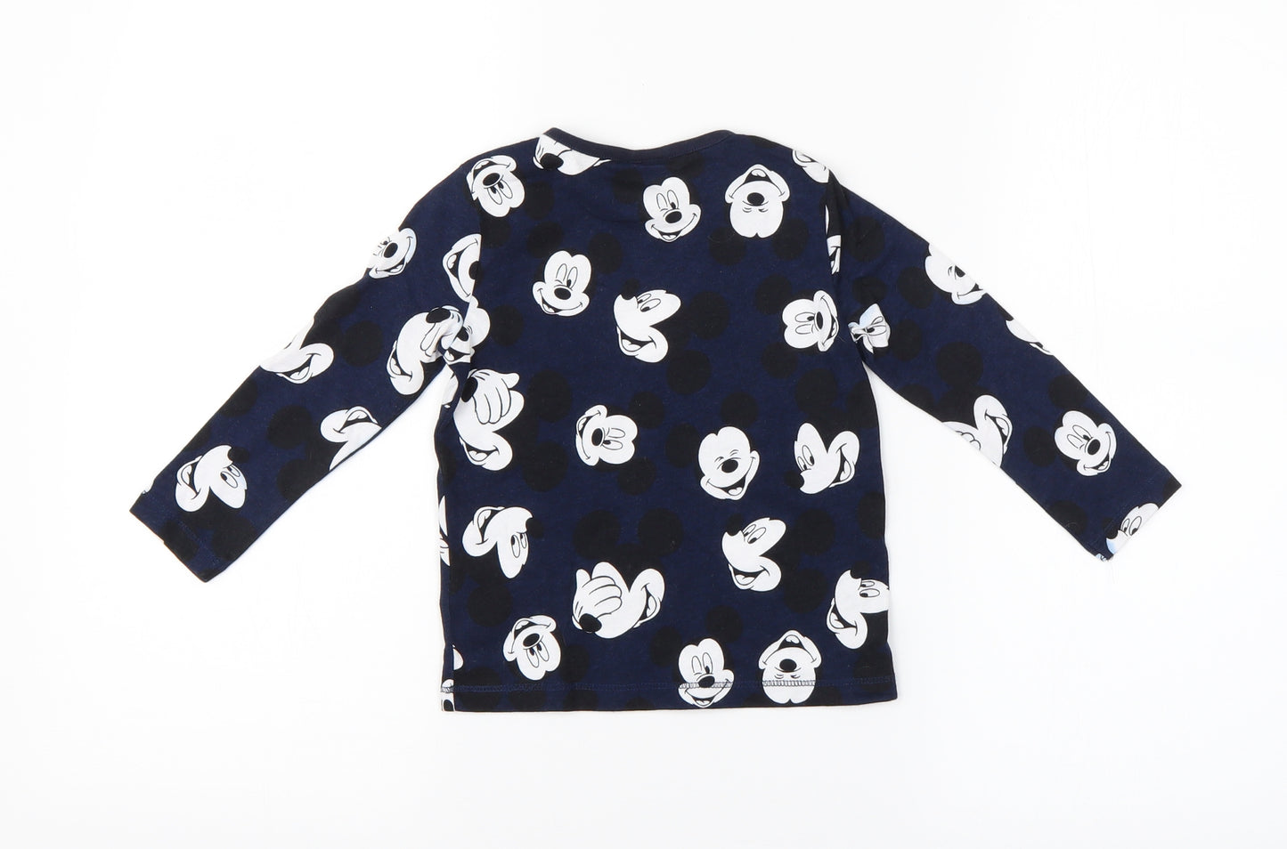 Disney Baby Baby Blue Animal Print  Basic T-Shirt Size 12-18 Months  - Mickey Mouse