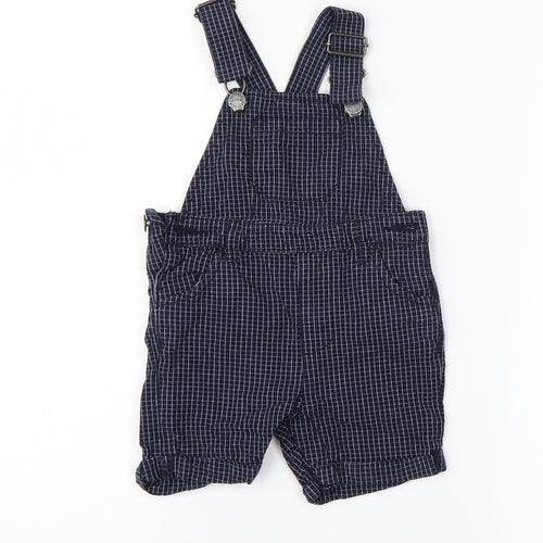 NEXT Baby Blue Check  Dungaree One-Piece Size 12-18 Months