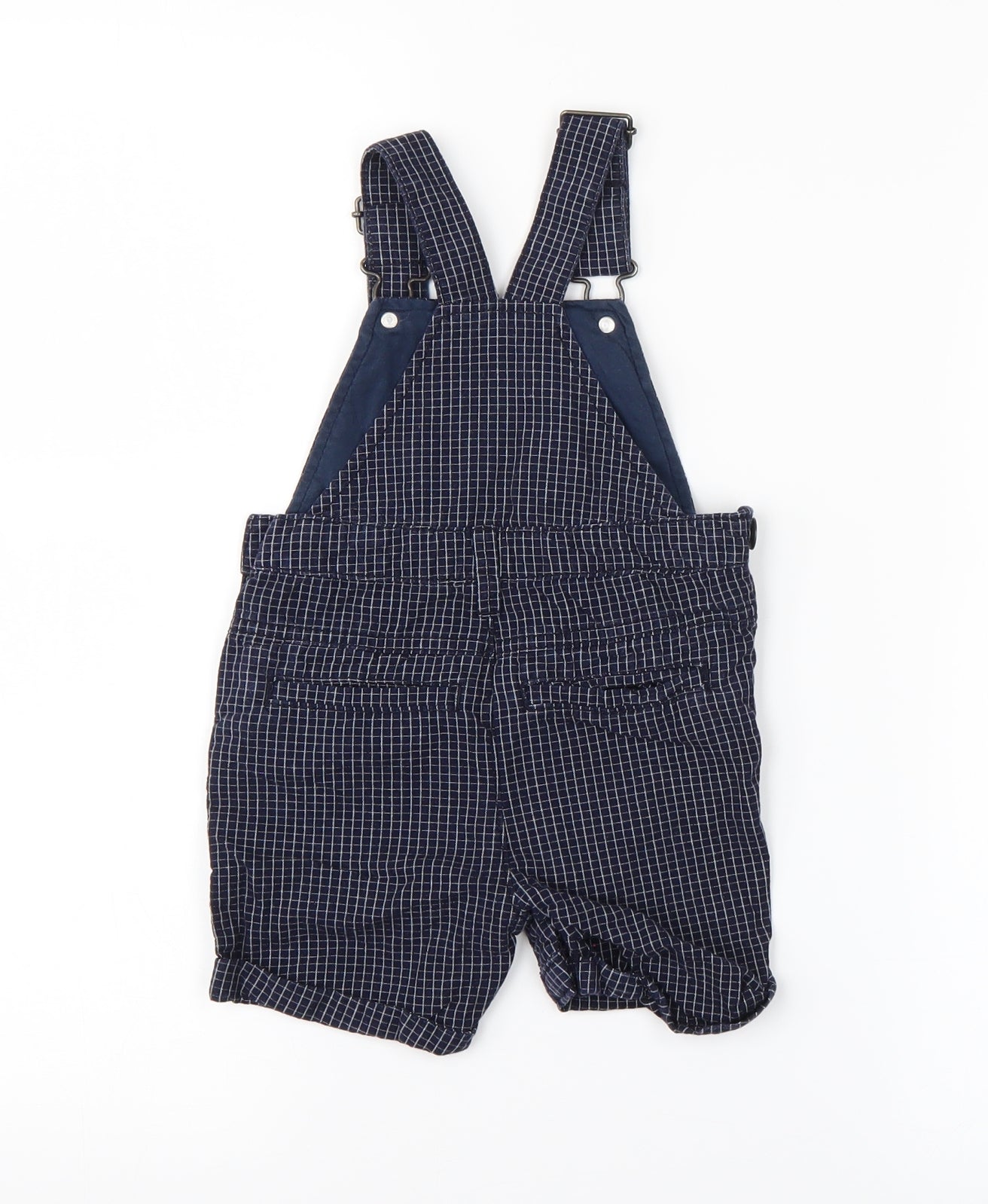 NEXT Baby Blue Check  Dungaree One-Piece Size 12-18 Months