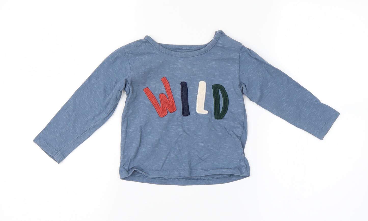 M&S Baby Blue   Basic T-Shirt Size 12-18 Months  - Wild