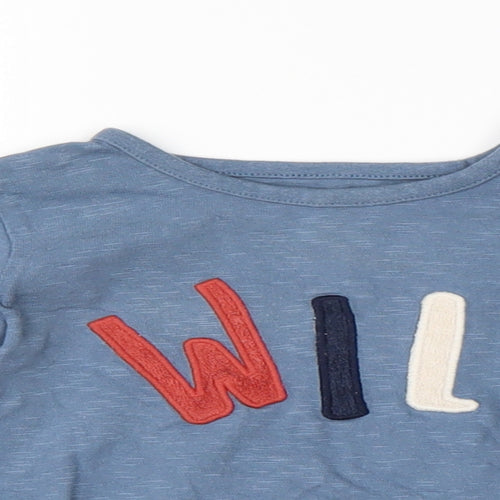 M&S Baby Blue   Basic T-Shirt Size 12-18 Months  - Wild
