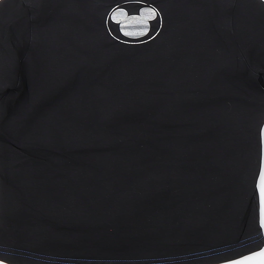 Preworn Baby Black   Basic T-Shirt Size 12-18 Months  - Mickey Mouse
