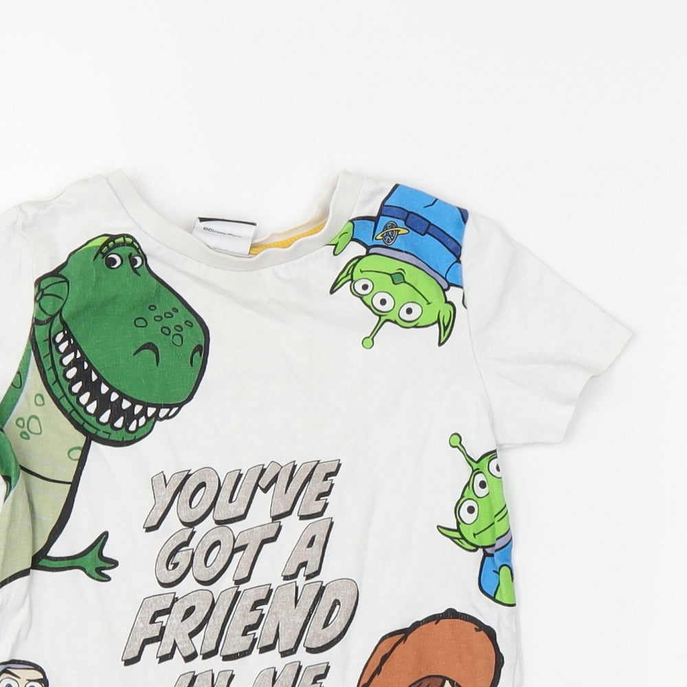 George Boys White   Basic T-Shirt Size 2-3 Years  - Toy Story