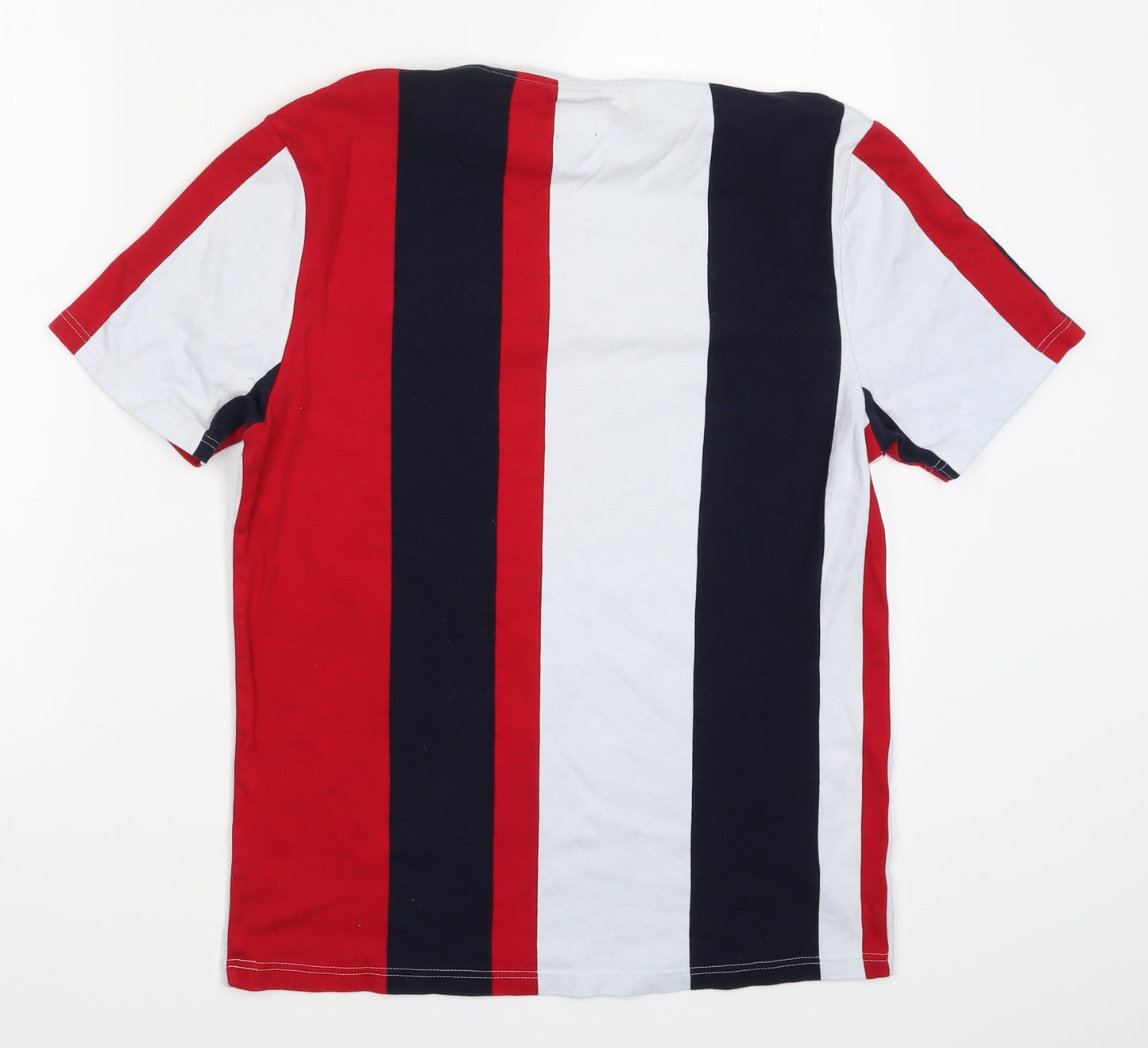 River Island Mens Red Striped   T-Shirt Size S