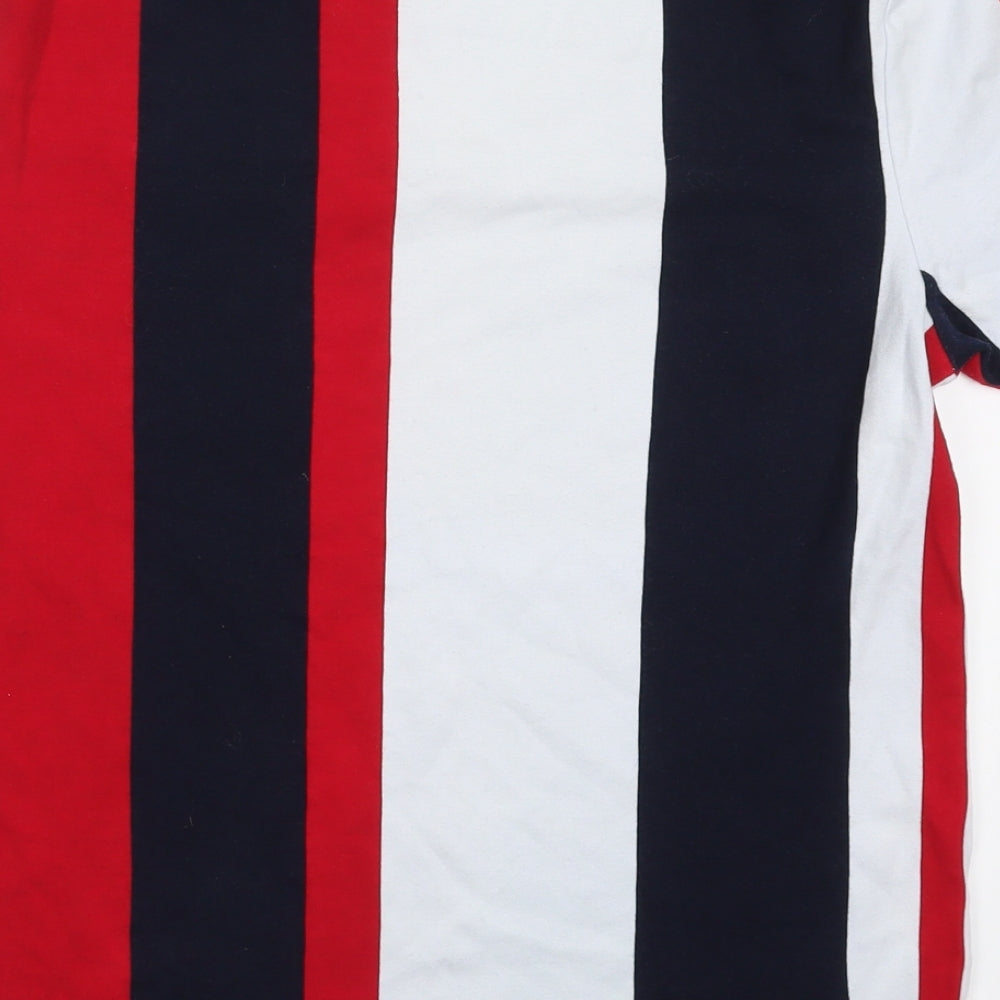 River Island Mens Red Striped   T-Shirt Size S