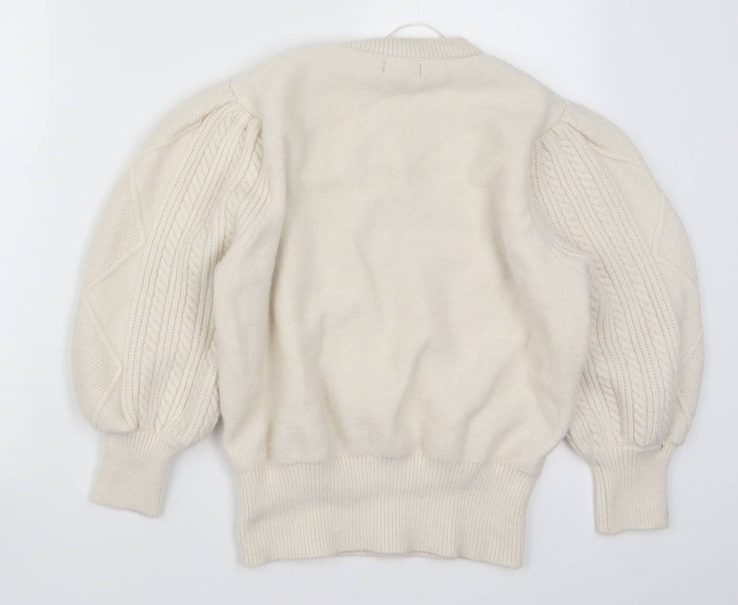 Primark Womens White  Knit Pullover Jumper Size 12