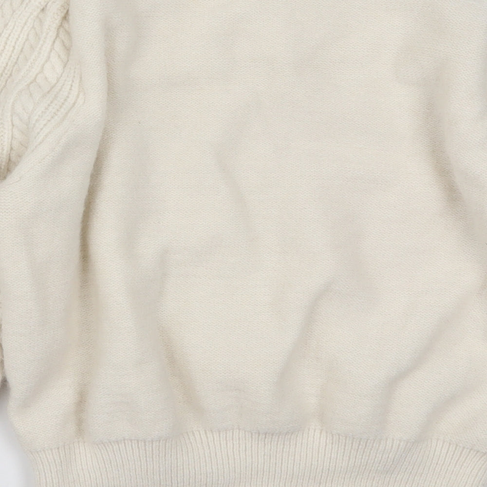 Primark Womens White  Knit Pullover Jumper Size 12
